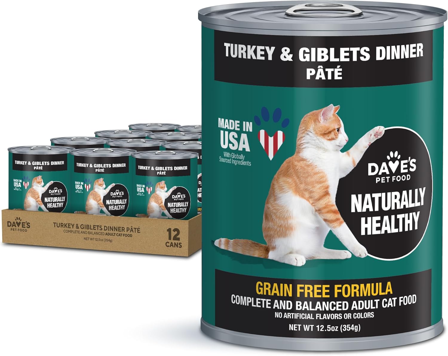 Pet Food Grain Free Wet Canned Cat Food (Turkey) Added Vitamins & Minerals
