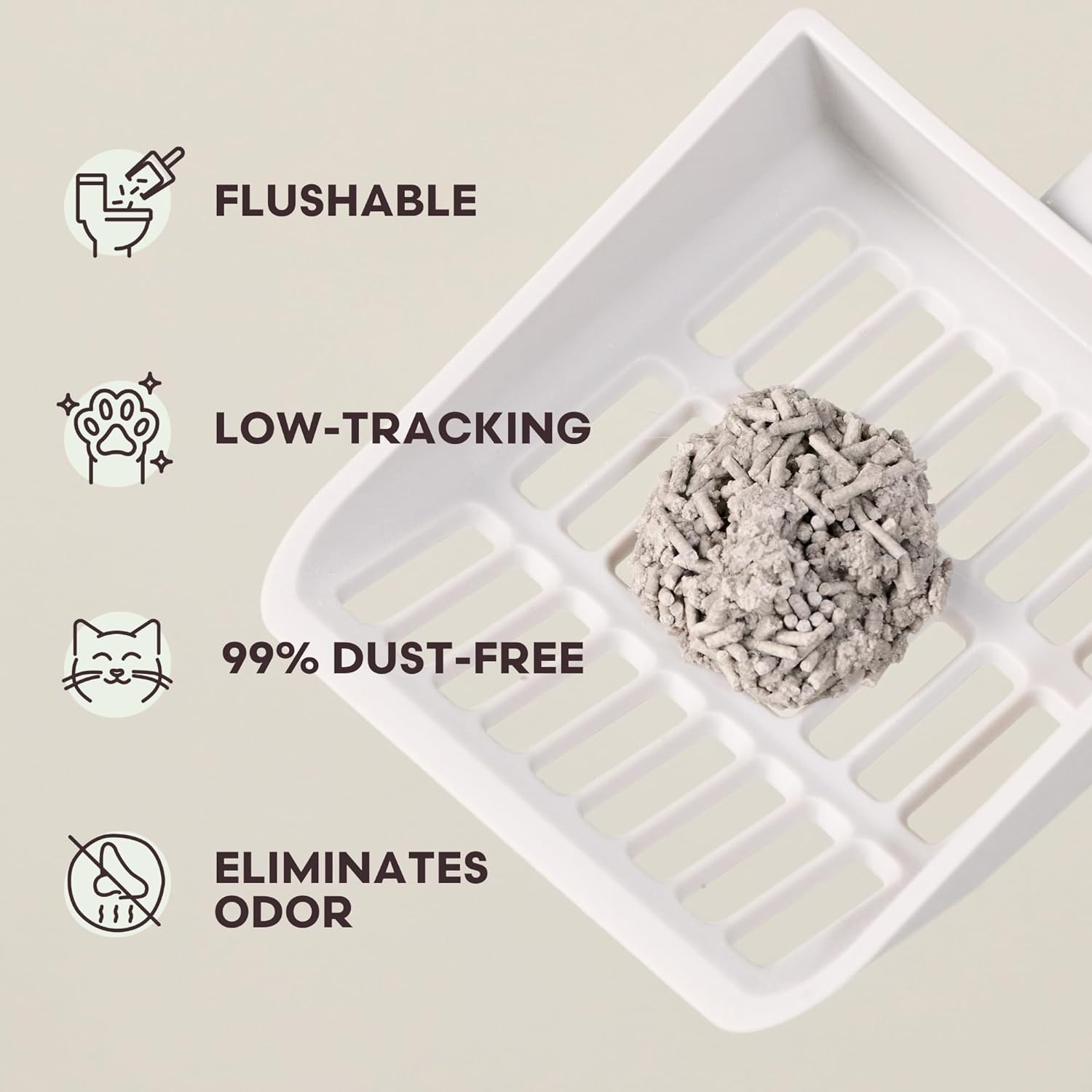 Tuft + Paw Really Great Cat Litter, Low Tracking Tofu Cat Litter, 2Bags