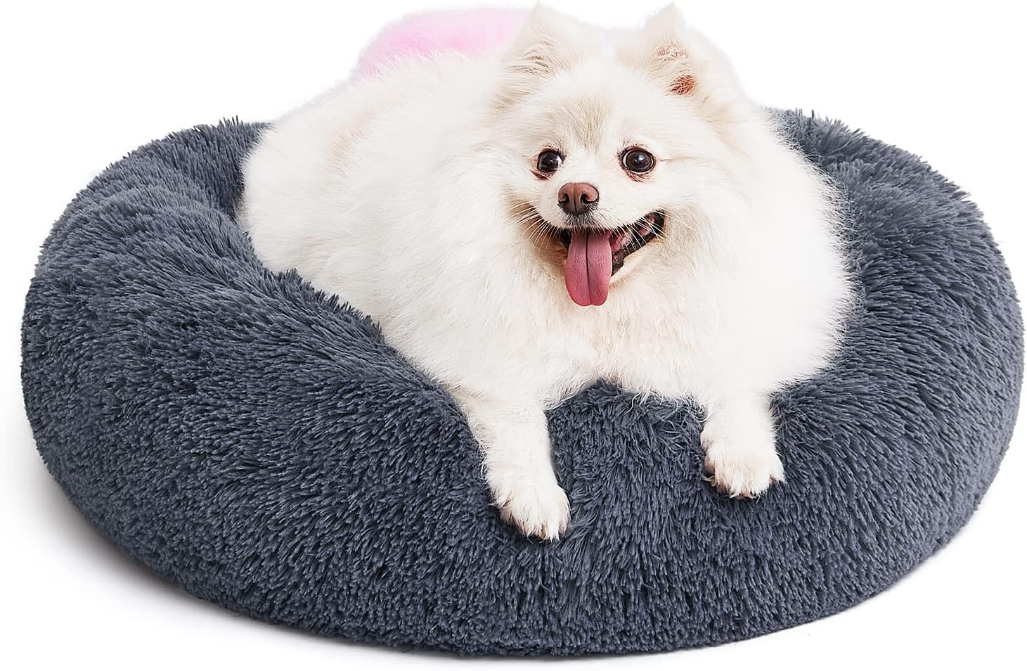 Dog Bed Comfortable Donut Cuddler Round Pet Beds Ultra Soft Washable Dog