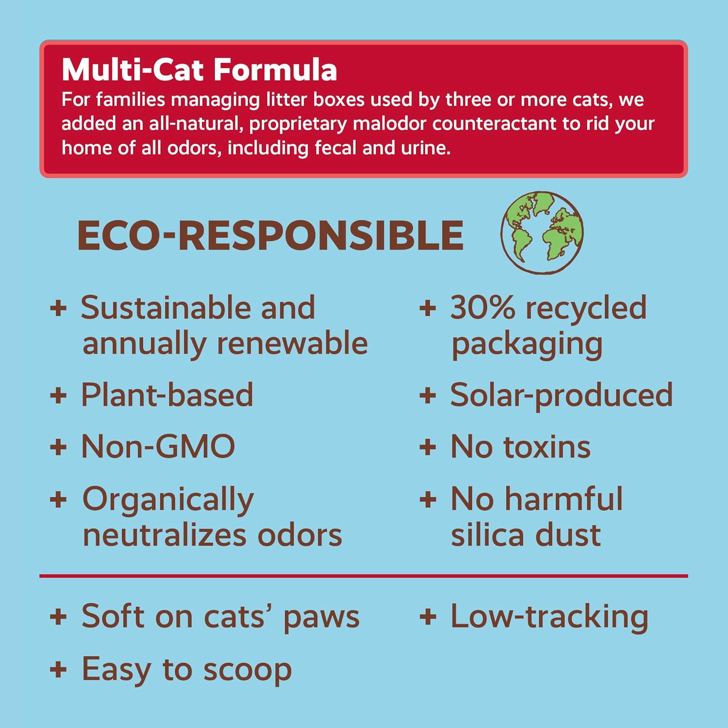 2 Bags Naturally Fresh Walnut-Based Quick Clumping Multi-Cat Litter 26 lb. Bag