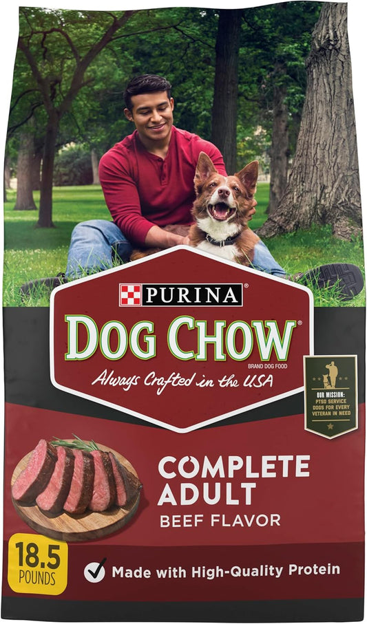 2Pack Complete Adult Dry Dog Food Kibble Beef Flavor - 18.5 Lb. Bag