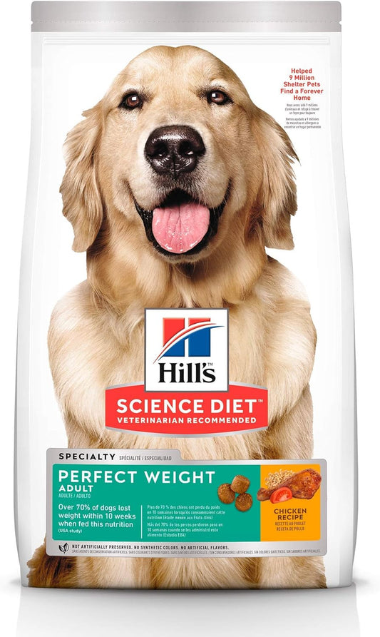 Hill's Science Diet Adult Perfect Weight Chicken Recipe Dry Dog Food, 25-lb bag