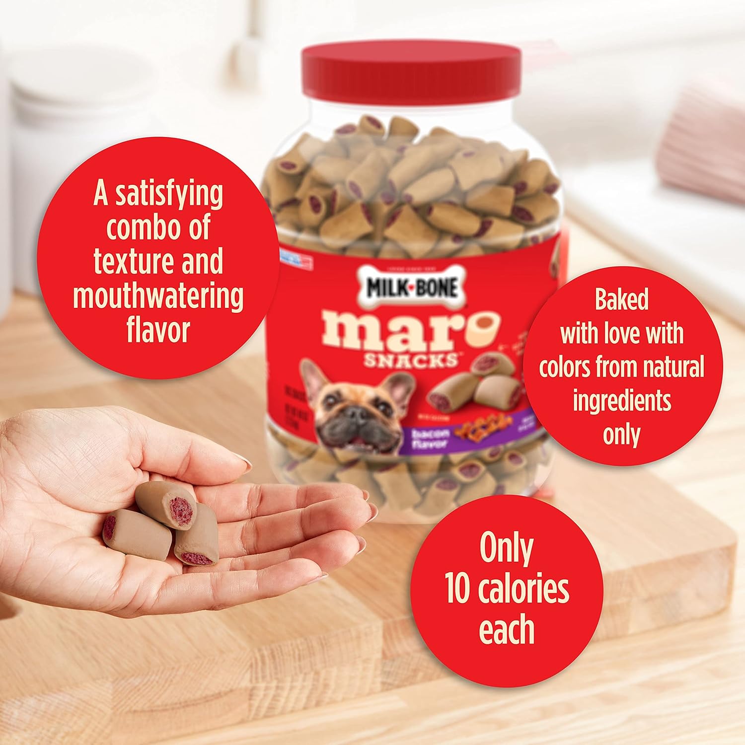 2 Pack Milk-Bone MaroSnacks Small Dog Treats with Bone Marrow, 40 oz