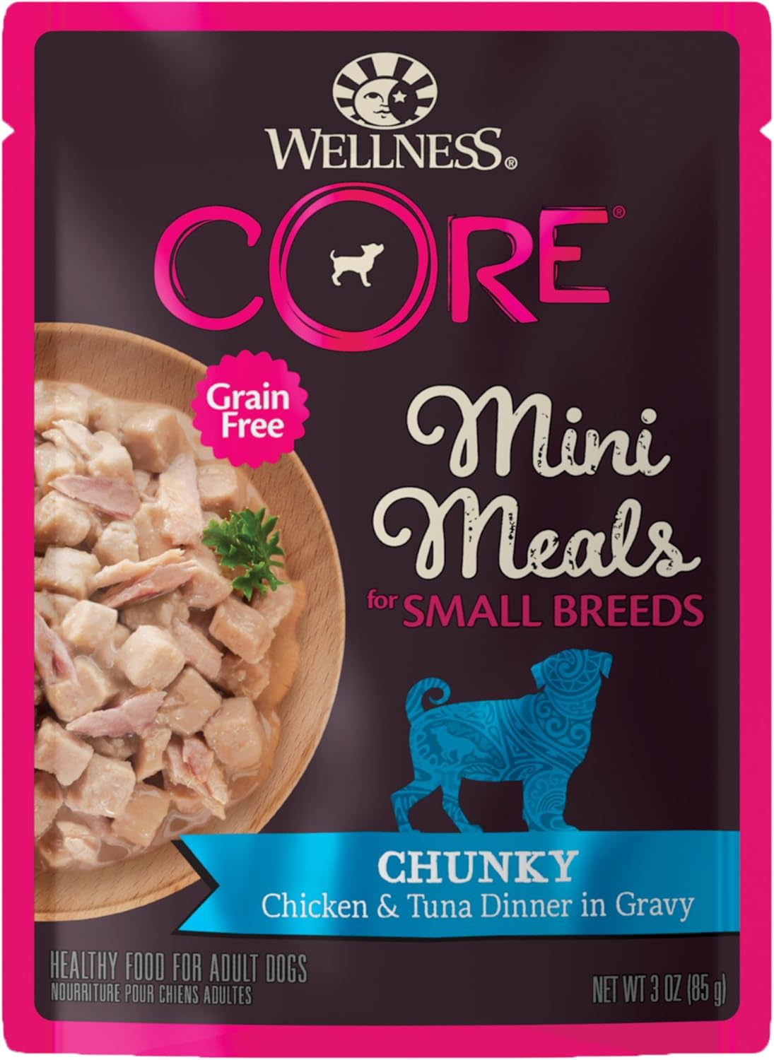 Wellness CORE Natural Grain Free Small Breed Mini Meals Wet Dog Food, Shredded