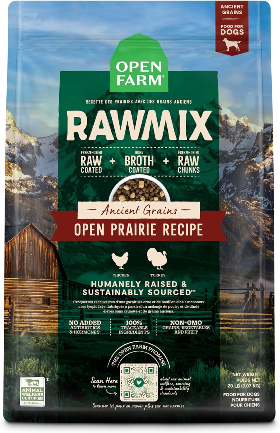 RawMix Dry Dog Food with Ancient Grains, 3.5lb Bag