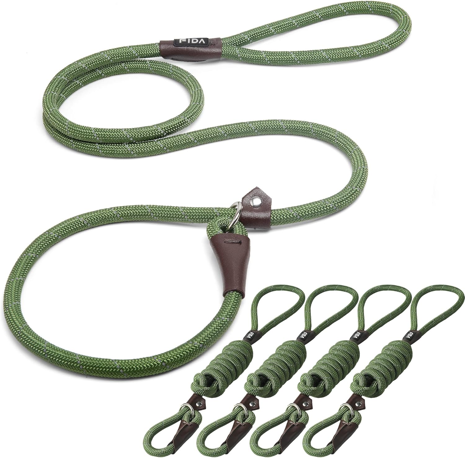 Dog Leash British Style Training Slip Lead Mocha 6 Foot Lead
