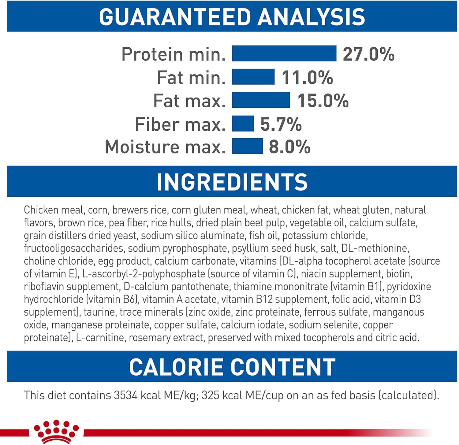 Royal Canin Adult Indoor Cat Food 3lb Hairball Weight Management Digestive