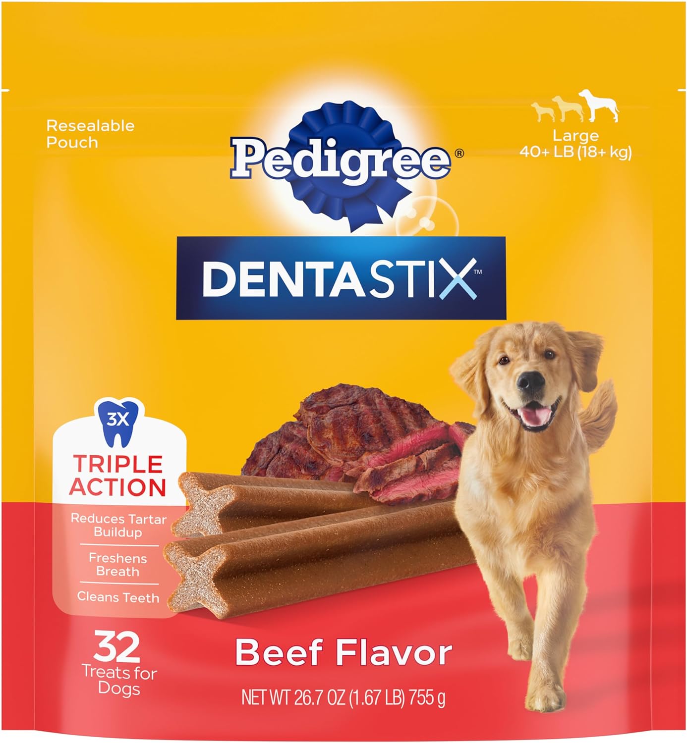2 Pack Pedigree Dentastix Treats for Dogs Variety Pack, 2.73 lb
