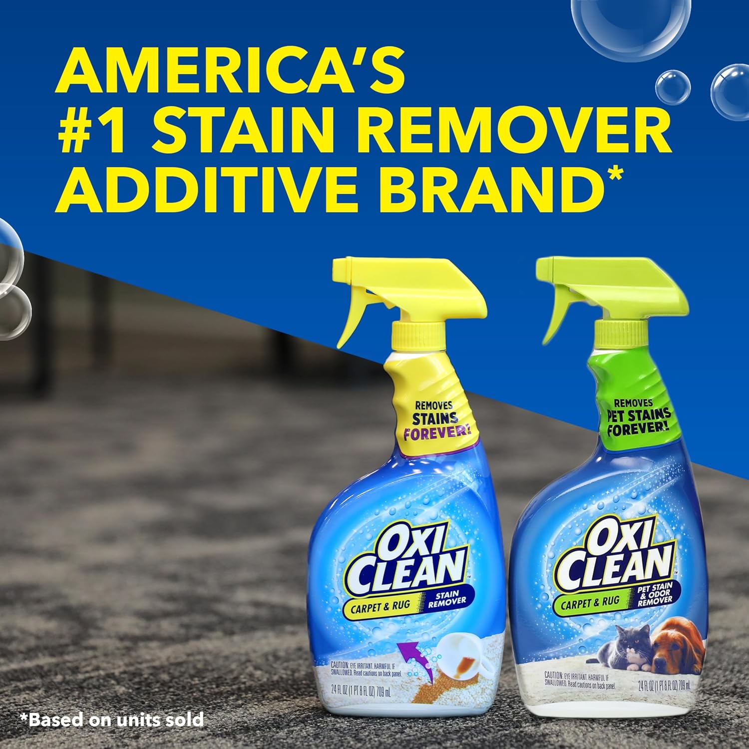Carpet and Rug Cleaner, Pet Stain and Odor Remover Spray, 24 Fl Oz