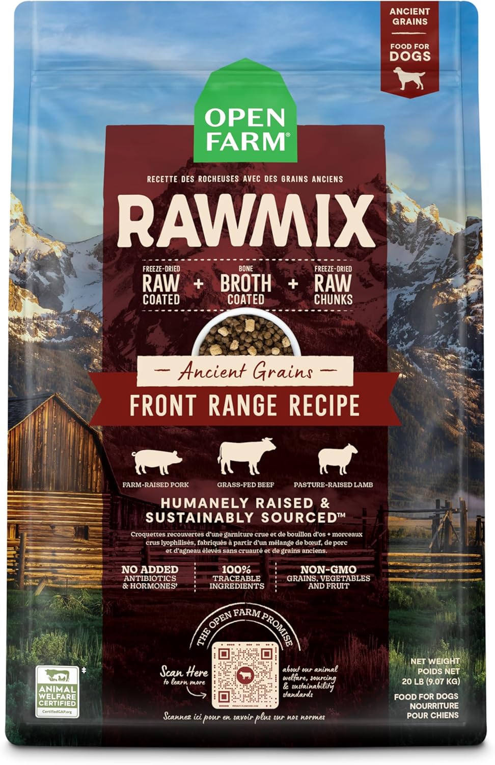RawMix Dry Dog Food with Ancient Grains, 3.5lb Bag