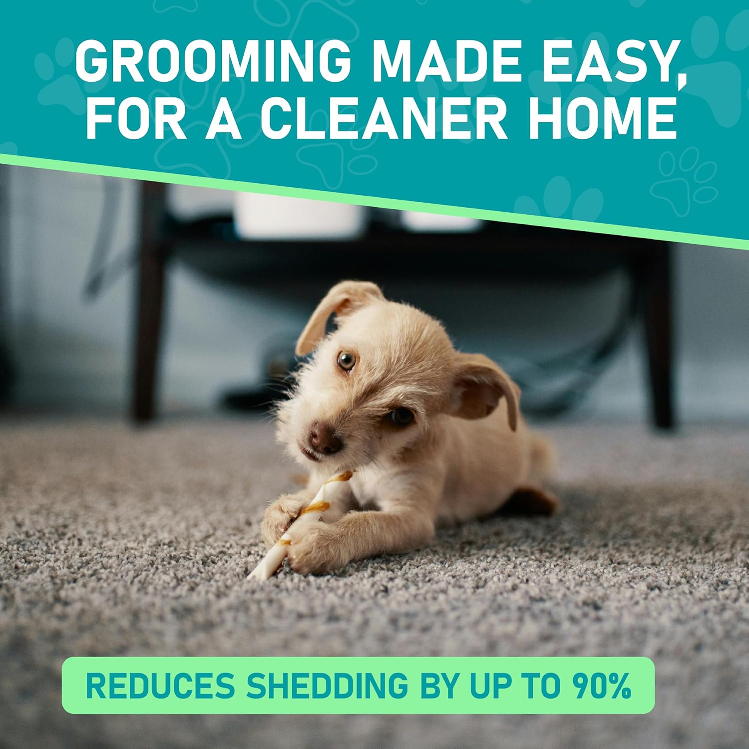 Hair Brush - Double Sided Shedding, Dematting Undercoat Rake for Dogs and Cats