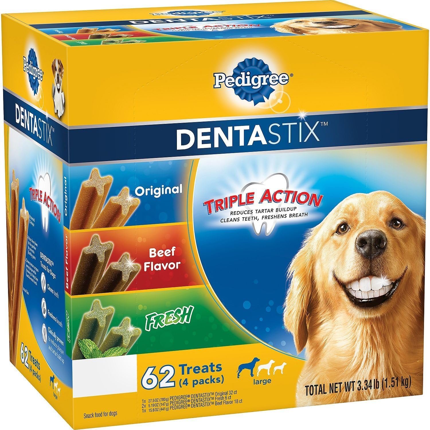 2 Pack Pedigree Dentastix Treats for Dogs Variety Pack, 2.73 lb