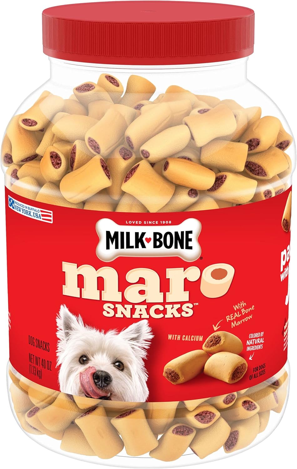 2 Pack Milk-Bone MaroSnacks Small Dog Treats with Bone Marrow, 40 oz