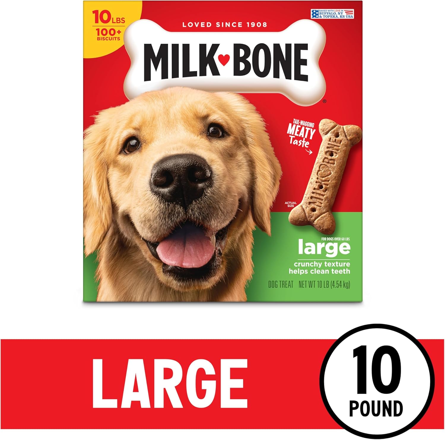 2Pack Original Dog Treats Biscuits for Large Dogs, 10 Pounds (Packaging May Vary)