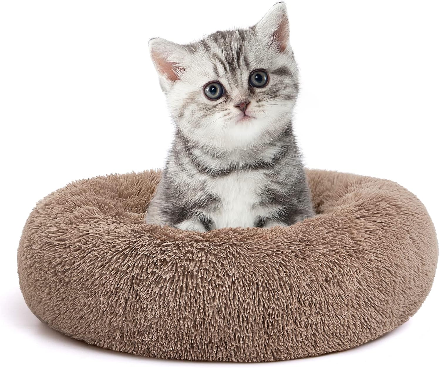 Dog Bed Comfortable Donut Cuddler Round Pet Beds Ultra Soft Washable Dog