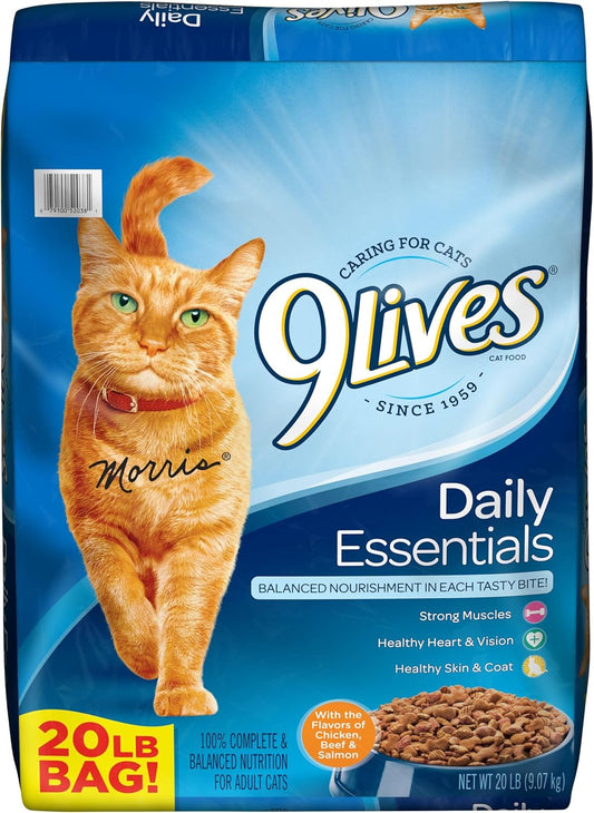 2 Bag 9Lives Daily Essentials Dry Cat Food, 20-Pound Bag