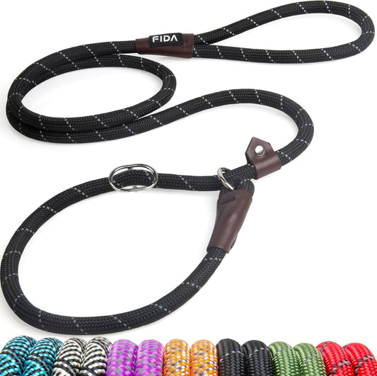 Dog Leash British Style Training Slip Lead Mocha 6 Foot Lead