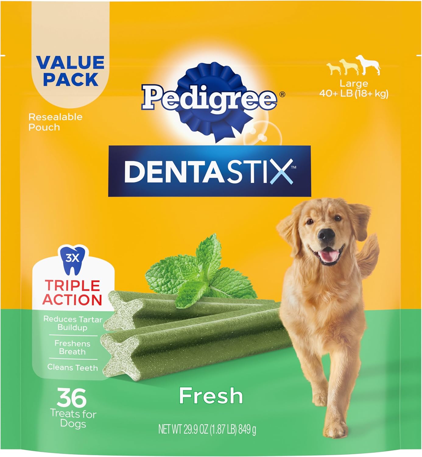 2 Pack Pedigree Dentastix Treats for Dogs Variety Pack, 2.73 lb