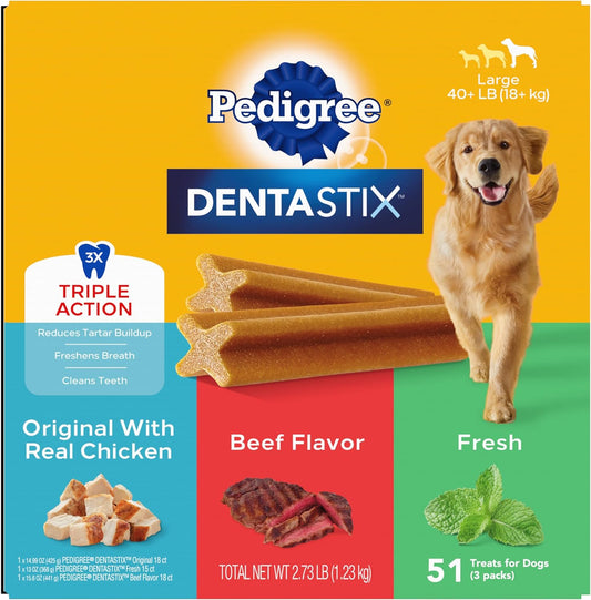 2 Pack Pedigree Dentastix Treats for Dogs Variety Pack, 2.73 lb
