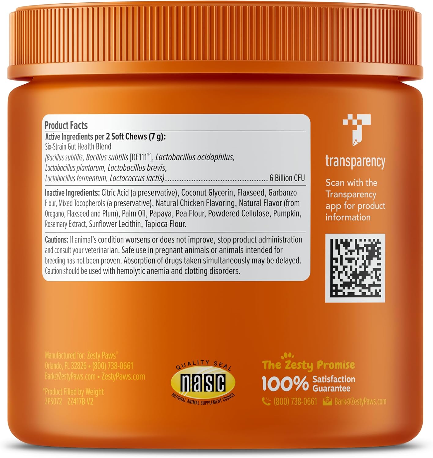 Zesty Paws 90 Probiotics for Dogs Digestive Enzymes for Gut Flora Pumpkin