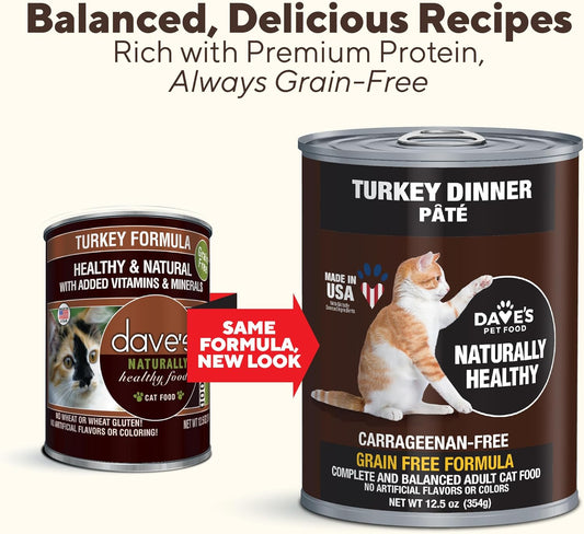 Pet Food Grain Free Wet Canned Cat Food (Turkey) Added Vitamins & Minerals