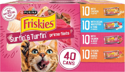 40Pack Purina  Gravy Wet Cat Food Variety Pack, Chicken, Ocean Whitefish