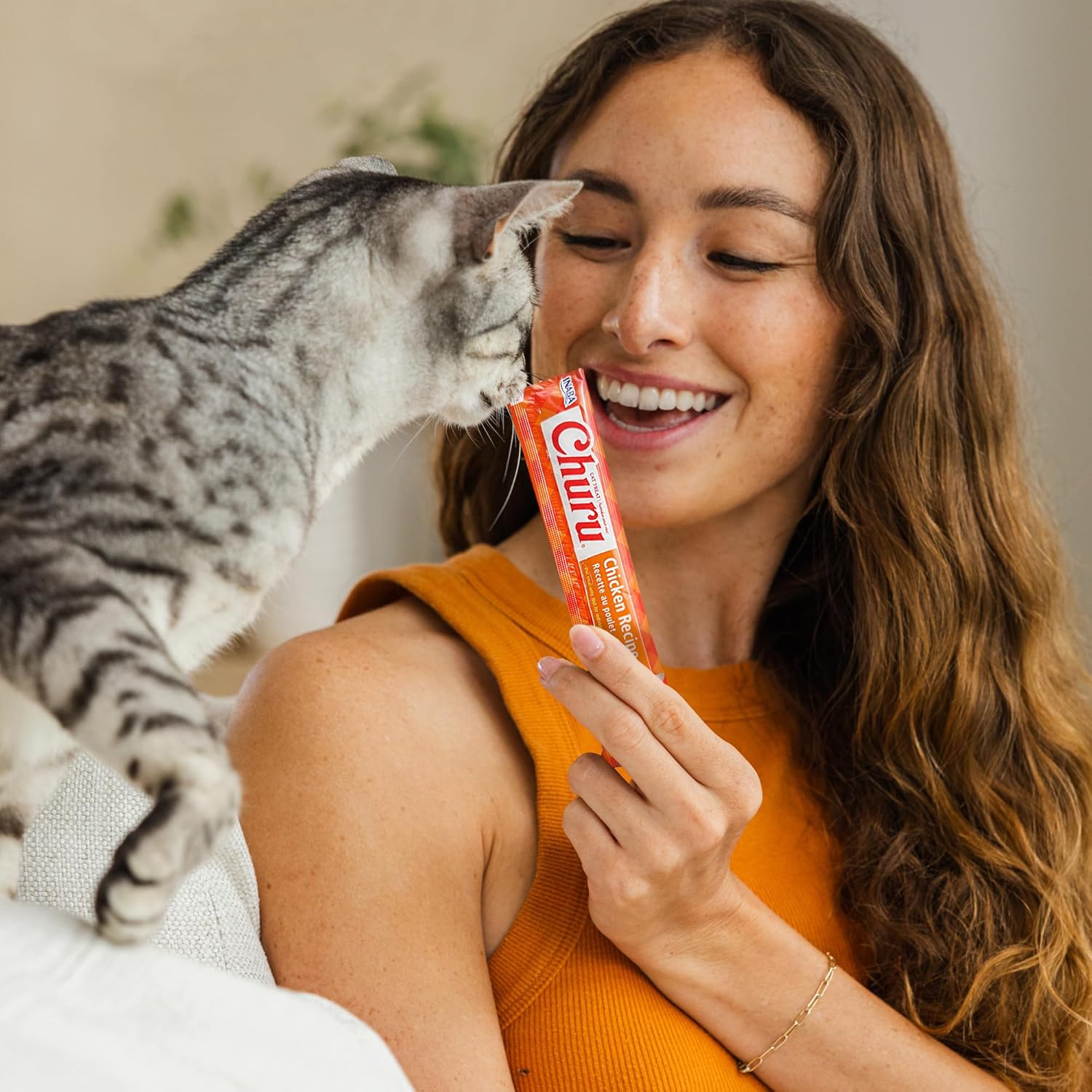 Churu Cat Treats Lickable Squeezable Creamy Purée w/Vitamin E 0.5oz 120Tubes