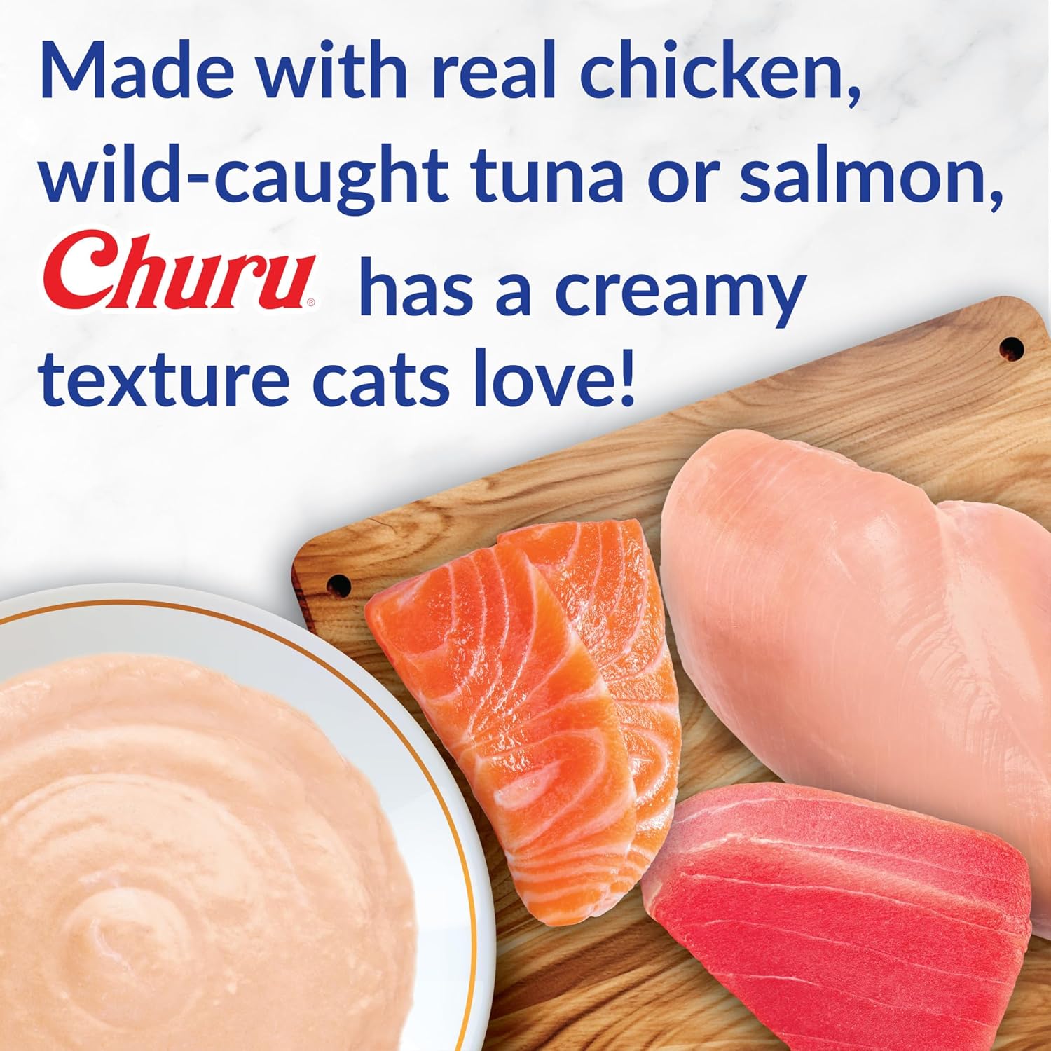 Churu Cat Treats Lickable Squeezable Creamy Purée w/Vitamin E 0.5oz 120Tubes