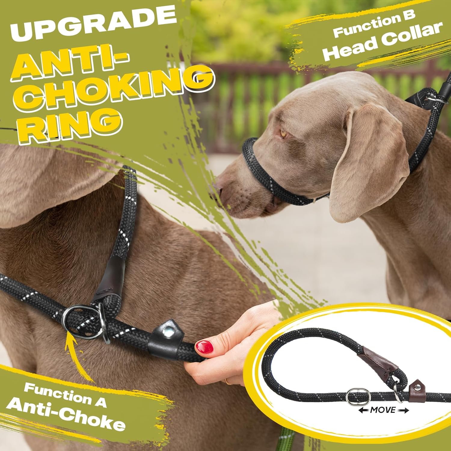 Dog Leash British Style Training Slip Lead Mocha 6 Foot Lead
