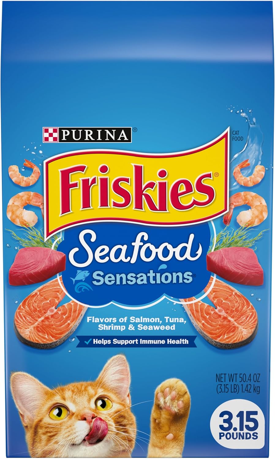 2Pack Purina  Dry Cat Food Seafood Sensations with Salmon, Tuna, and Shrimp Flavors - 22 Lb. Bag