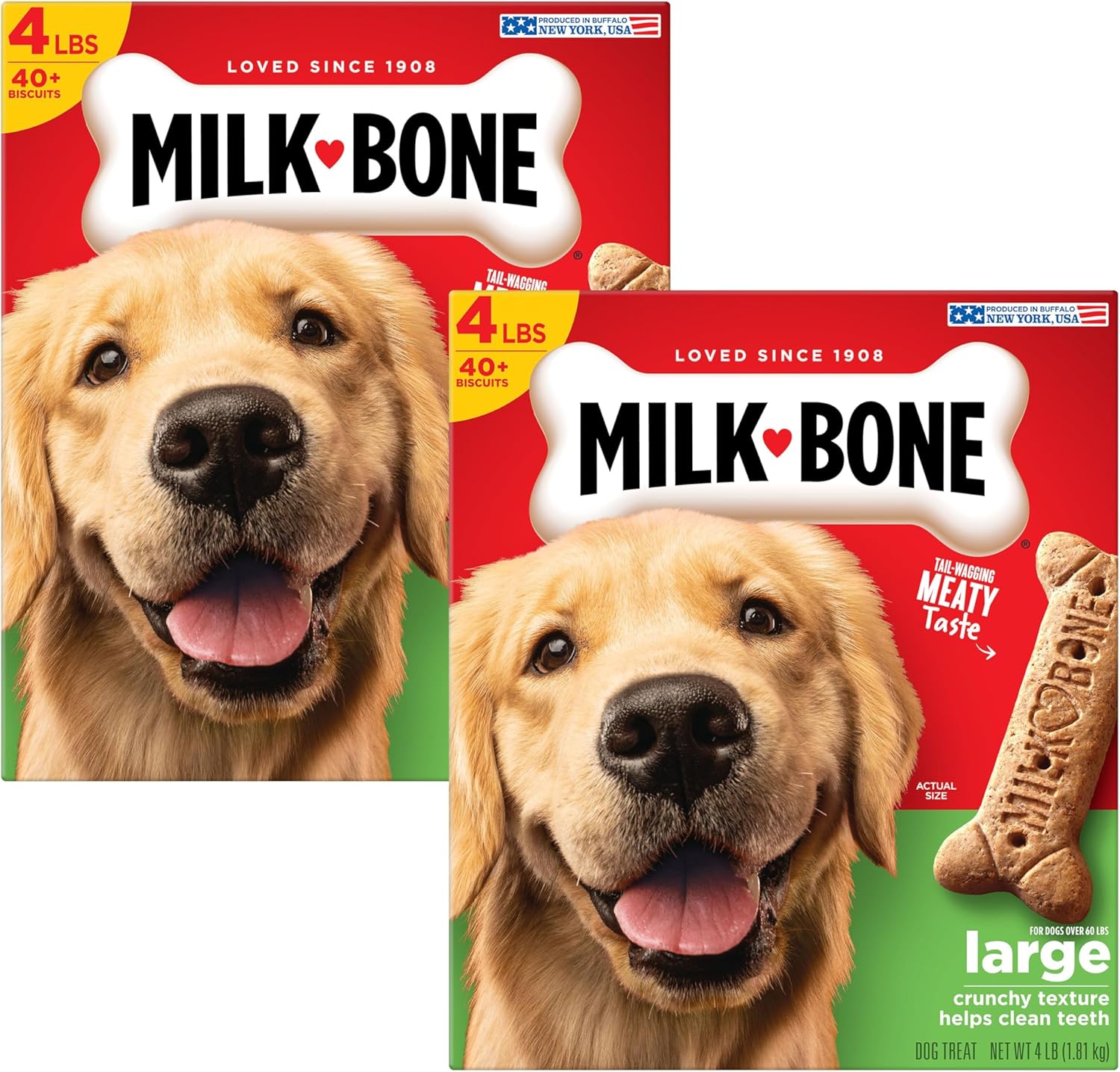 2Pack Original Dog Treats Biscuits for Large Dogs, 10 Pounds (Packaging May Vary)