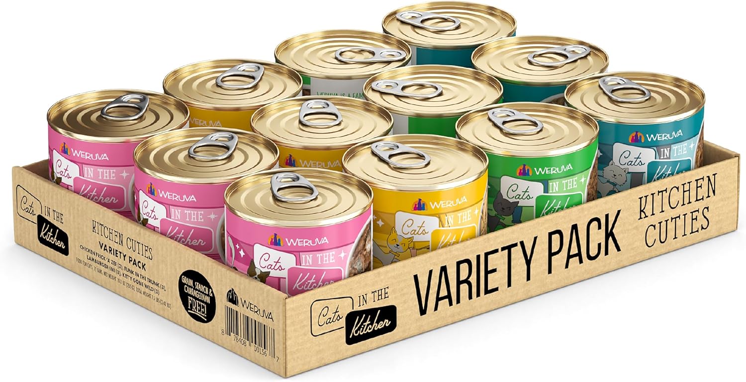 Weruva Cats in The Kitchen Kitchen Cuties Variety Pack Wet Cat Food 3.2oz
