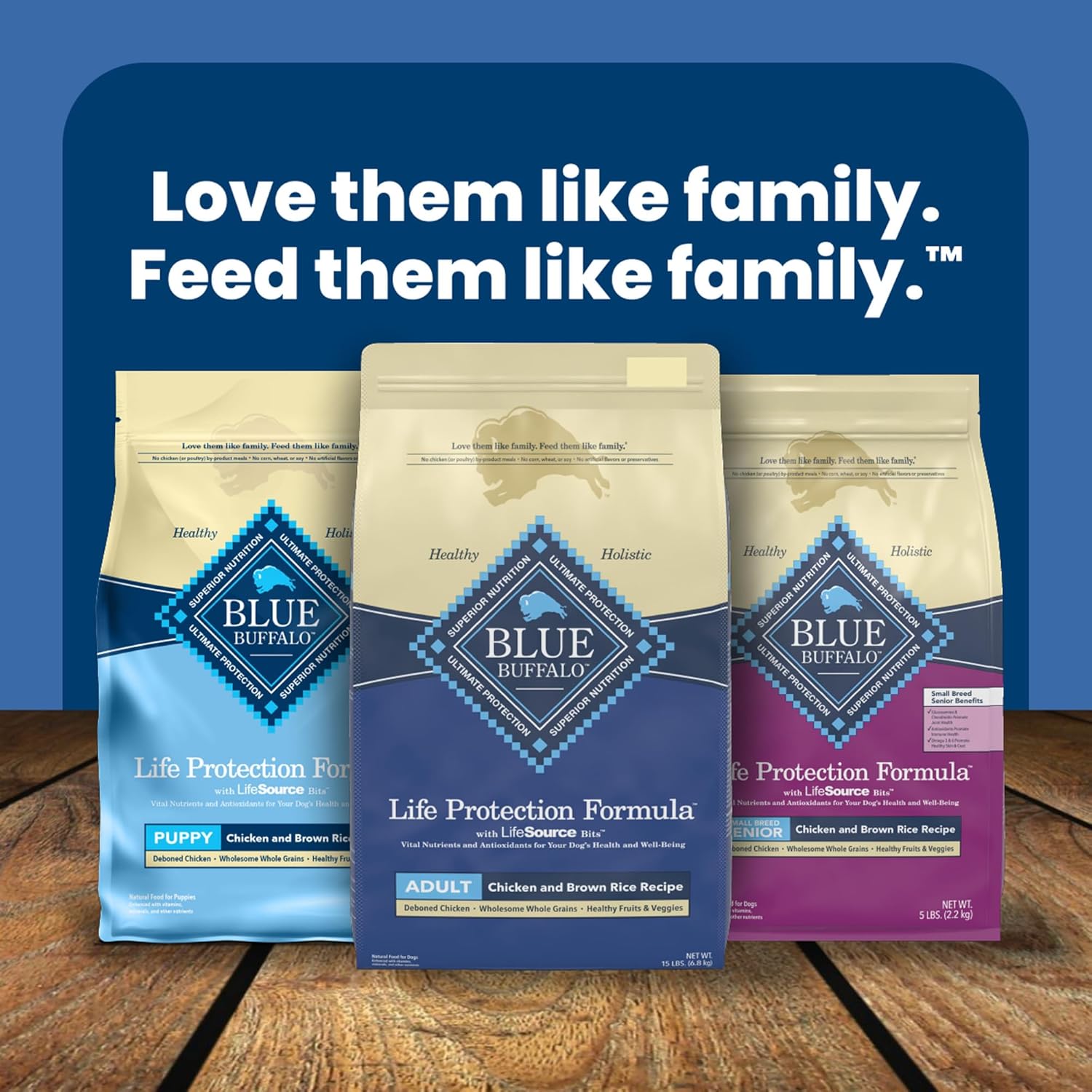 Blue Buffalo Life Adult Chicken & Brown Rice Recipe Dry Dog Food, 15-lb bag