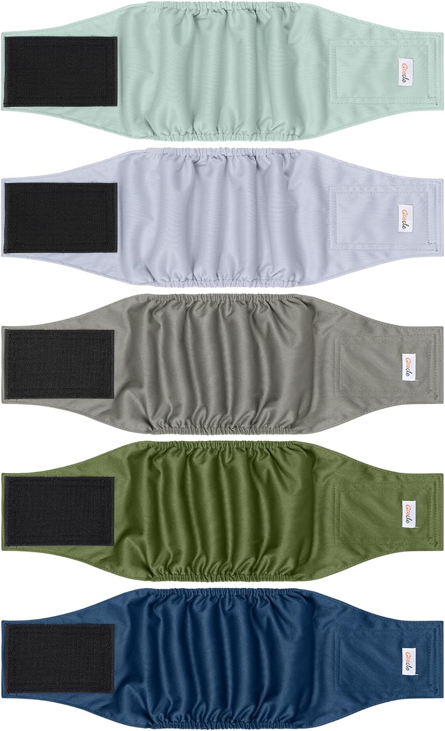 5 Pack Dog Diapers Male Reusable, Premium Belly Bands for Male Dogs