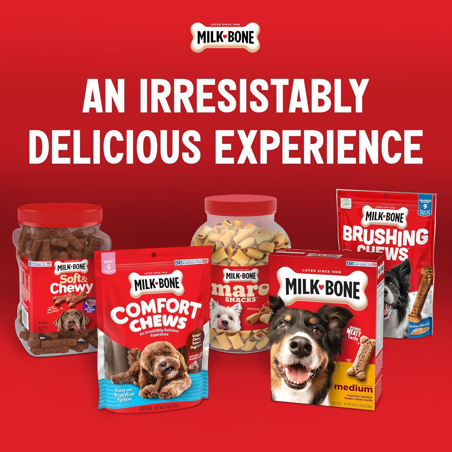2 Pack Milk-Bone MaroSnacks Small Dog Treats with Bone Marrow, 40 oz