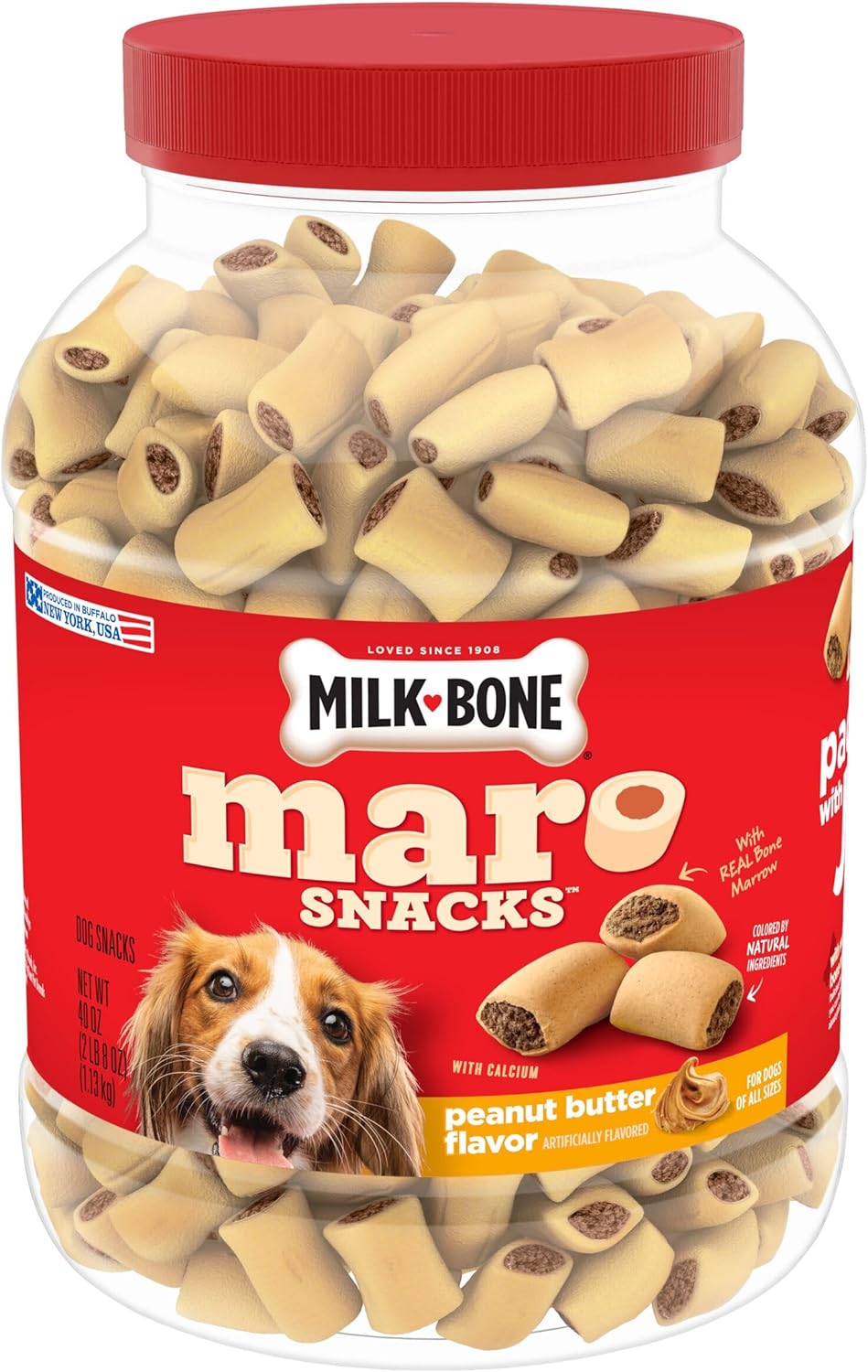 2 Pack Milk-Bone MaroSnacks Small Dog Treats with Bone Marrow, 40 oz
