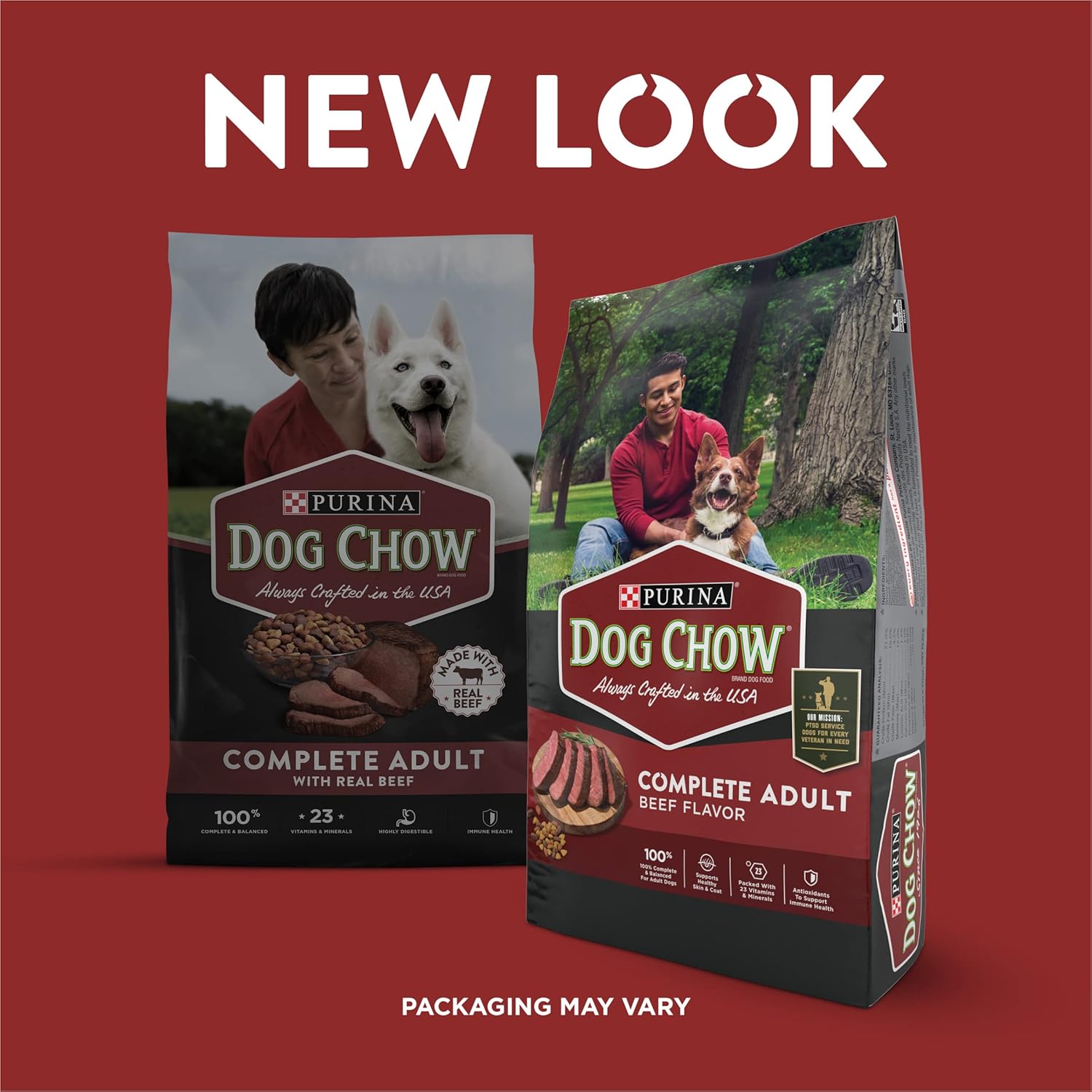 2Pack Complete Adult Dry Dog Food Kibble Beef Flavor - 18.5 Lb. Bag