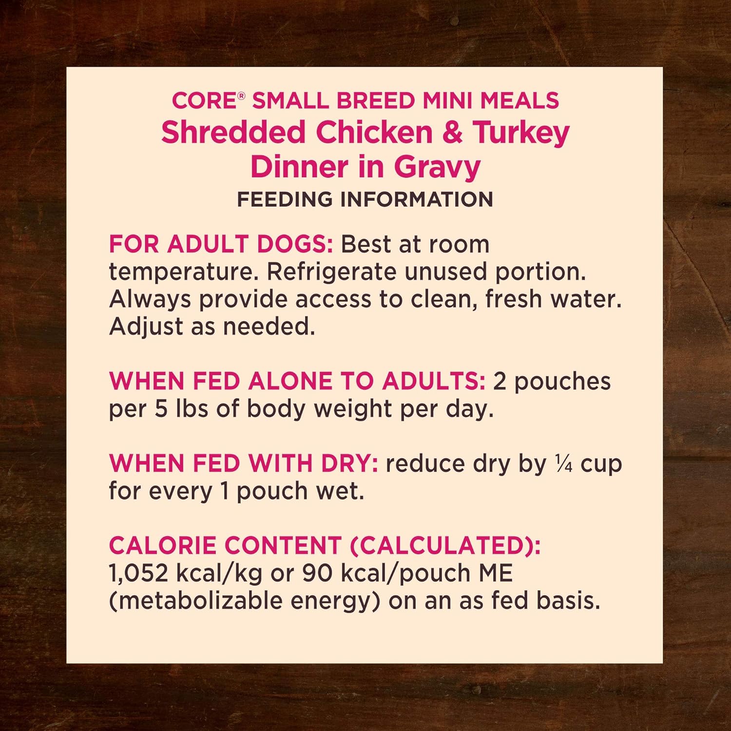 Wellness CORE Natural Grain Free Small Breed Mini Meals Wet Dog Food, Shredded