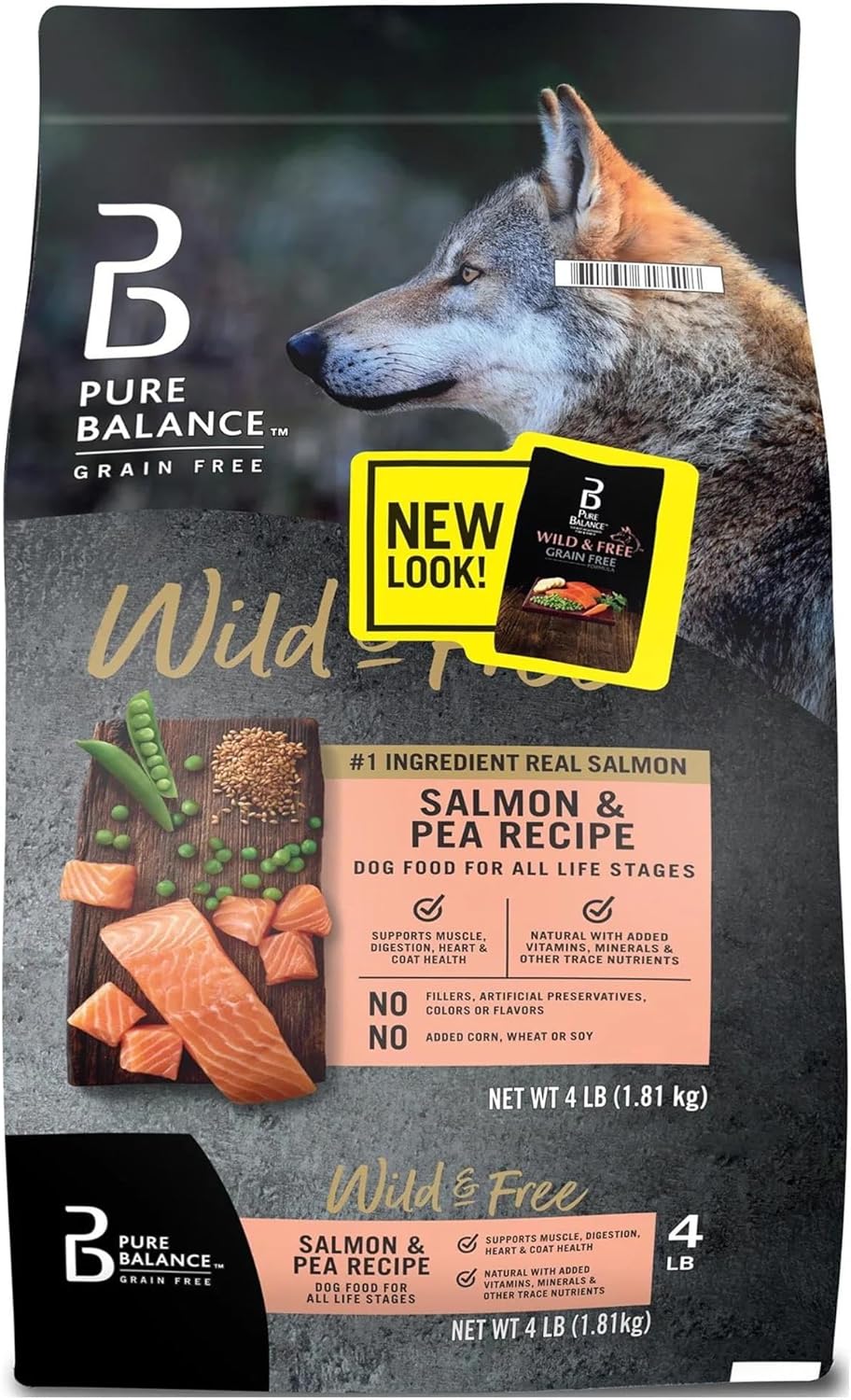 Pure Balance Wild & Free Salmon & Pea Recipe Dry Dog Food, Grain-Free