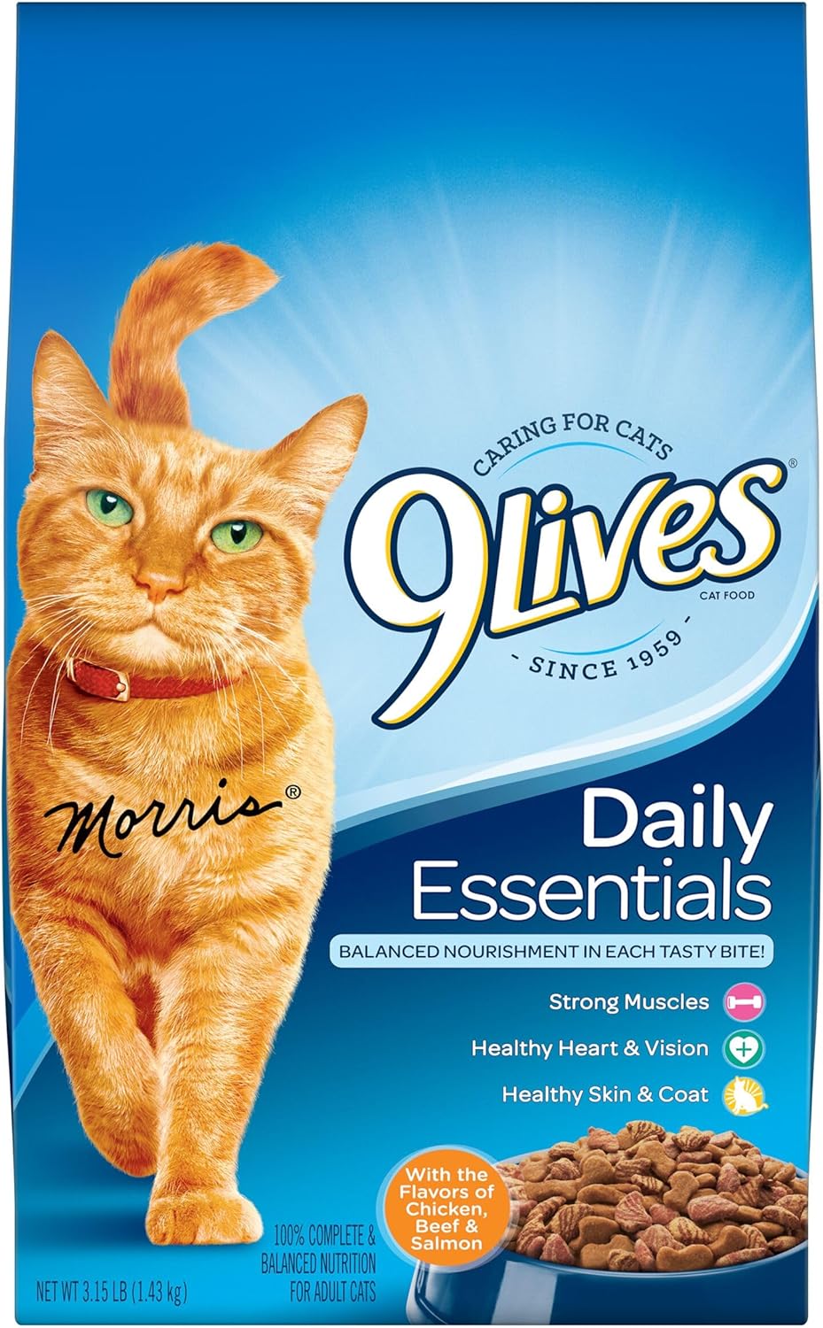 2 Bag 9Lives Daily Essentials Dry Cat Food, 20-Pound Bag