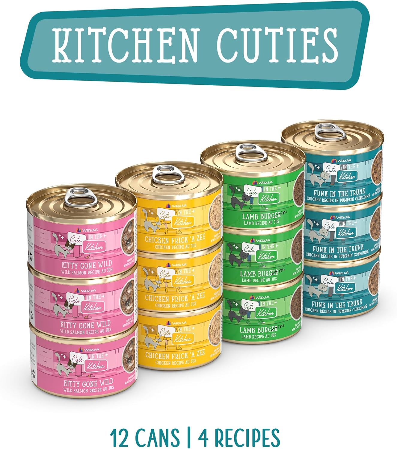 Weruva Cats in The Kitchen Kitchen Cuties Variety Pack Wet Cat Food 3.2oz