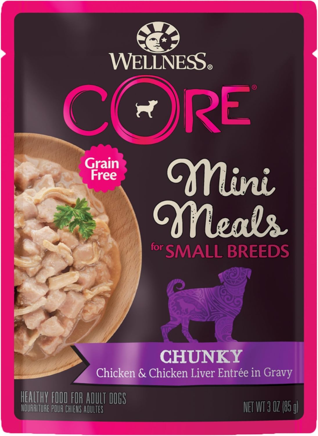 Wellness CORE Natural Grain Free Small Breed Mini Meals Wet Dog Food, Shredded