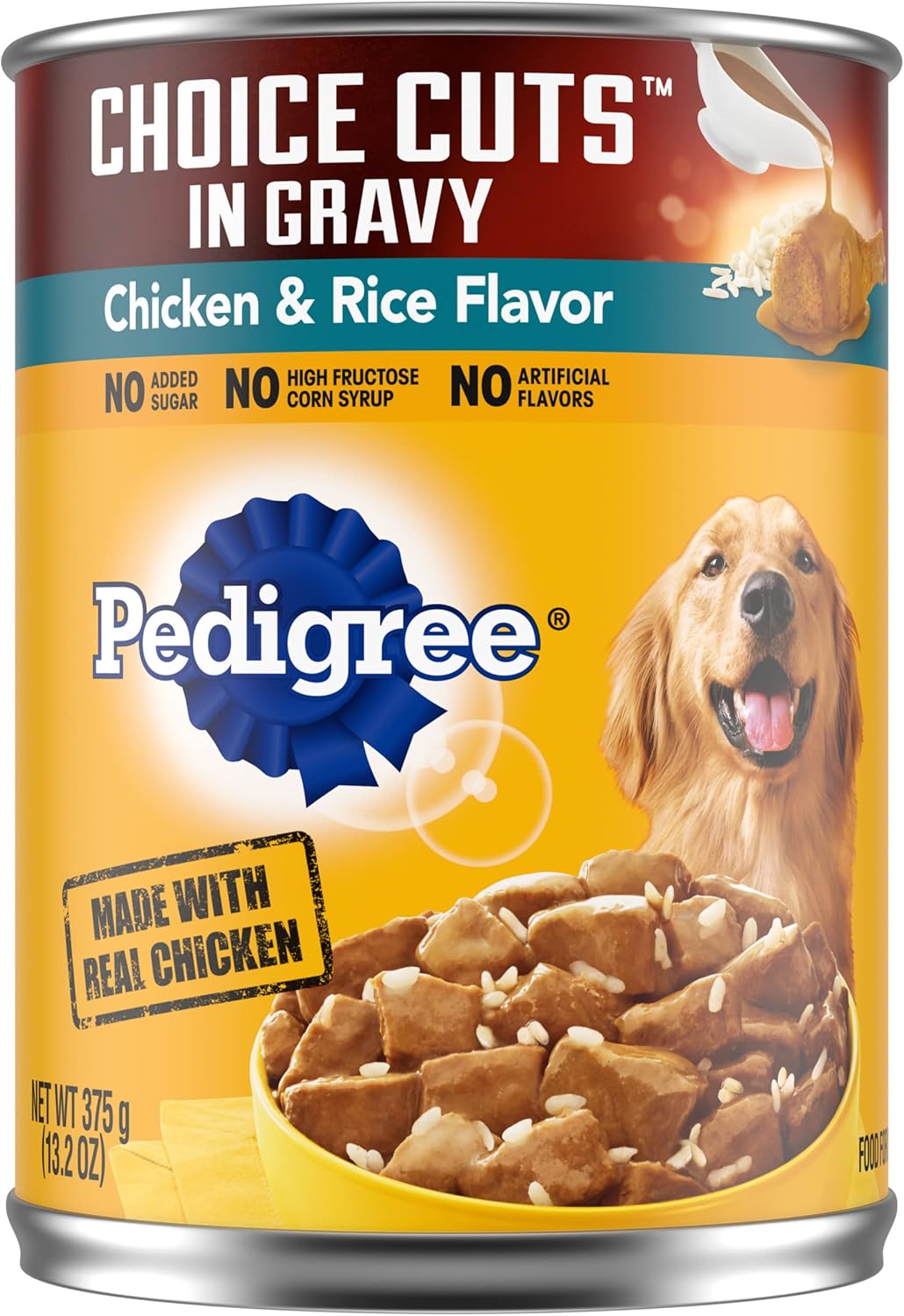 PEDIGREE CHOICE CUTS IN GRAVY Adult Canned Soft Wet Dog Food with Beef, 13.2 oz.