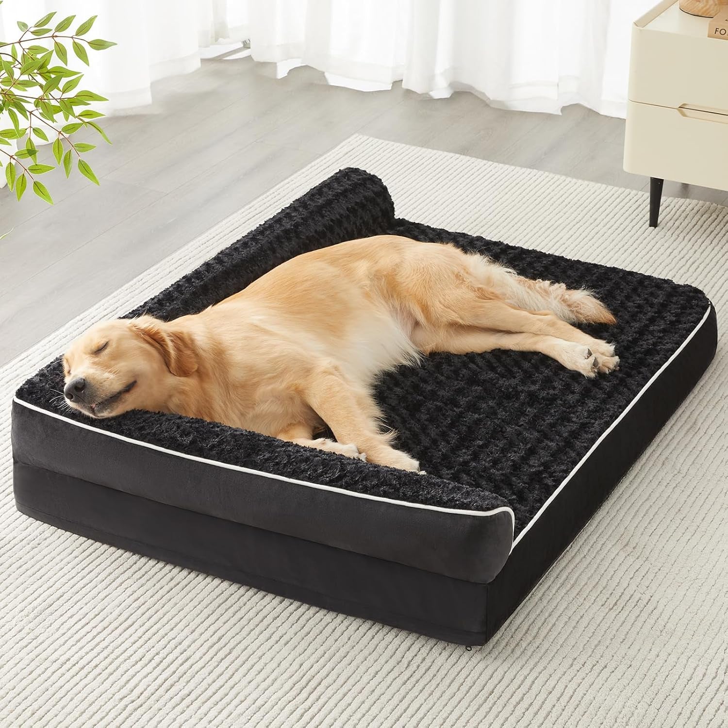 Orthopedic Dog Bed for Extra Large Dogs-Big Waterproof Sofa Dog Bed with Removable Washable Cover, Large Pet Bed with Waterproof Lining and Nonskid Bottom,Pet Bed for Large Dogs