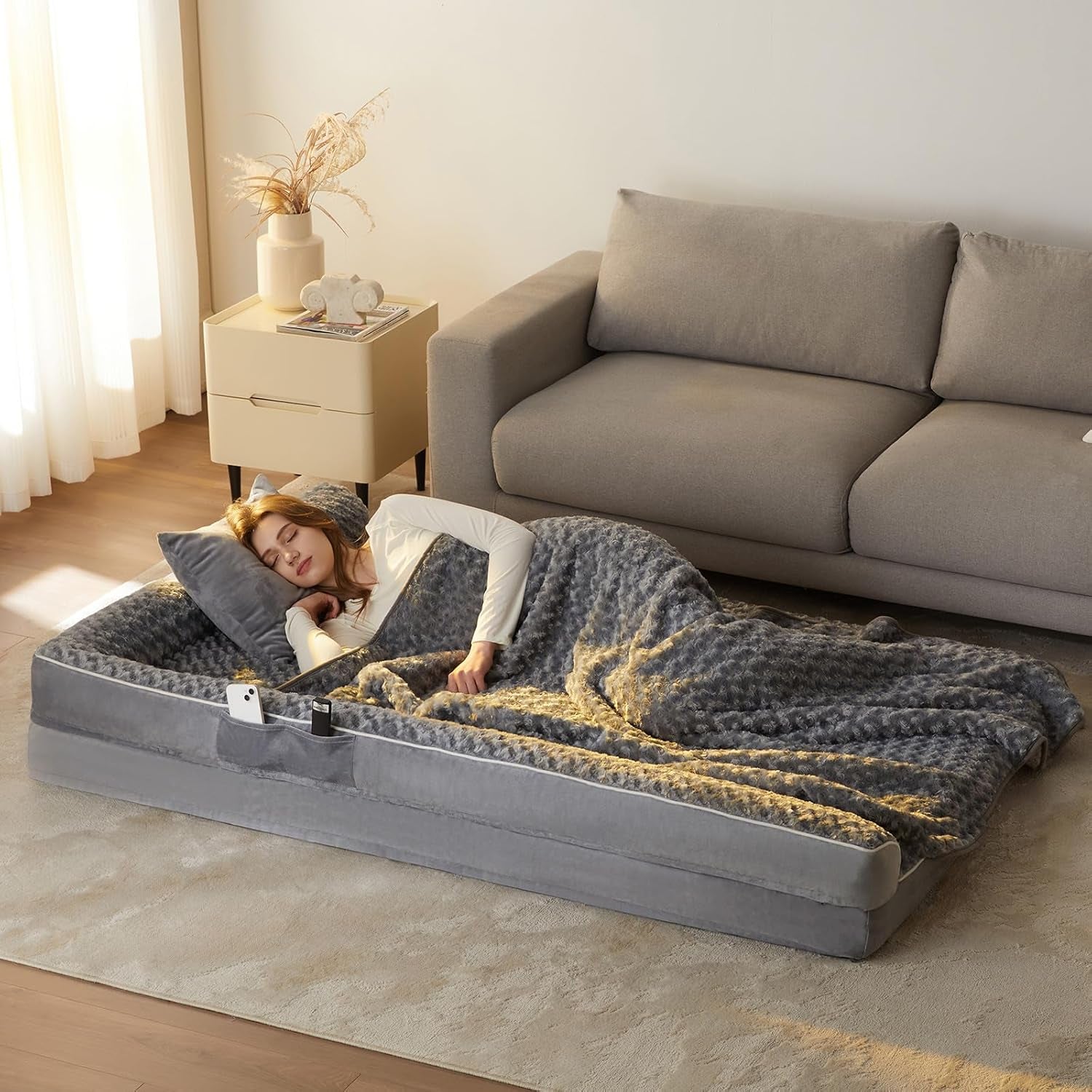 Orthopedic Dog Bed for Extra Large Dogs-Big Waterproof Sofa Dog Bed with Removable Washable Cover, Large Pet Bed with Waterproof Lining and Nonskid Bottom,Pet Bed for Large Dogs