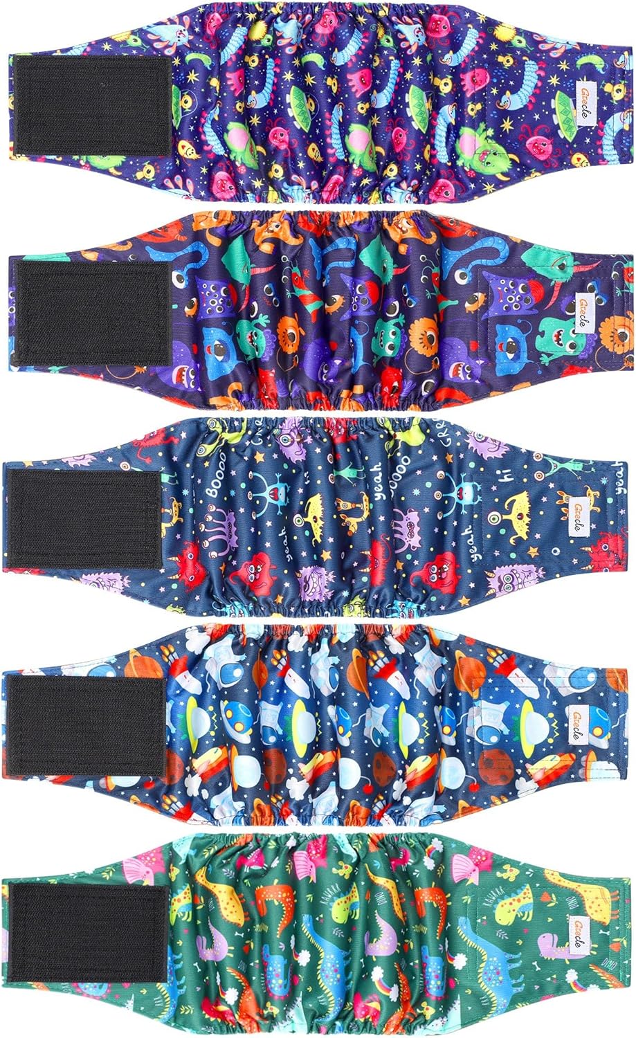 5 Pack Dog Diapers Male Reusable, Premium Belly Bands for Male Dogs