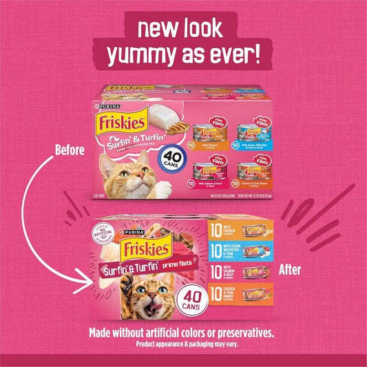 40Pack Purina  Gravy Wet Cat Food Variety Pack, Chicken, Ocean Whitefish
