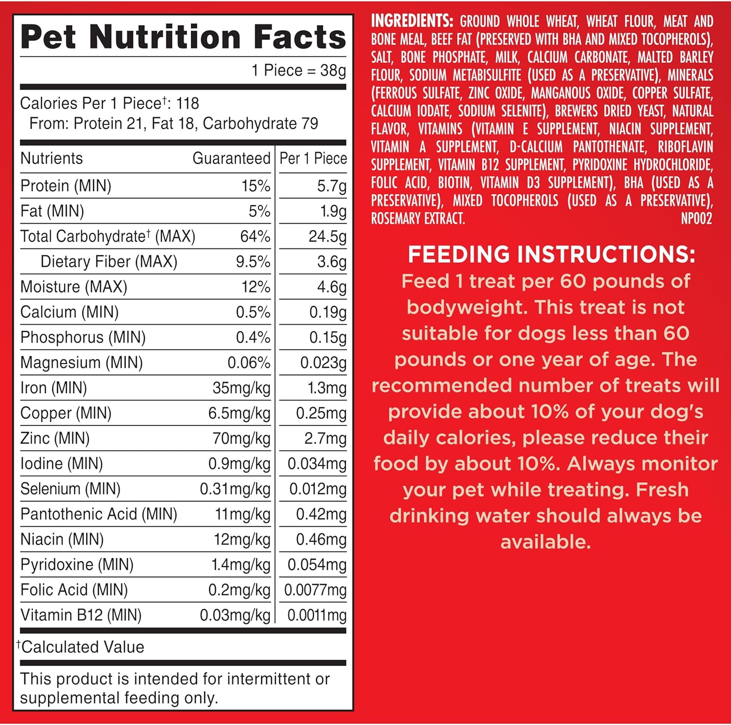 2Pack Original Dog Treats Biscuits for Large Dogs, 10 Pounds (Packaging May Vary)