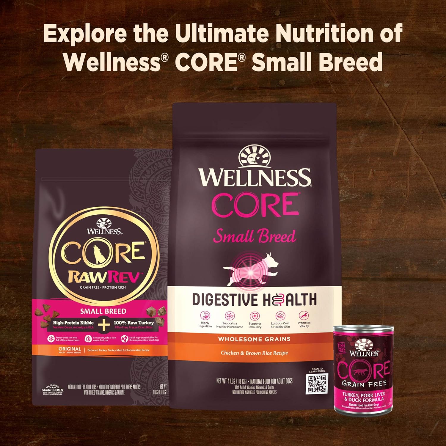 Wellness CORE Natural Grain Free Small Breed Mini Meals Wet Dog Food, Shredded