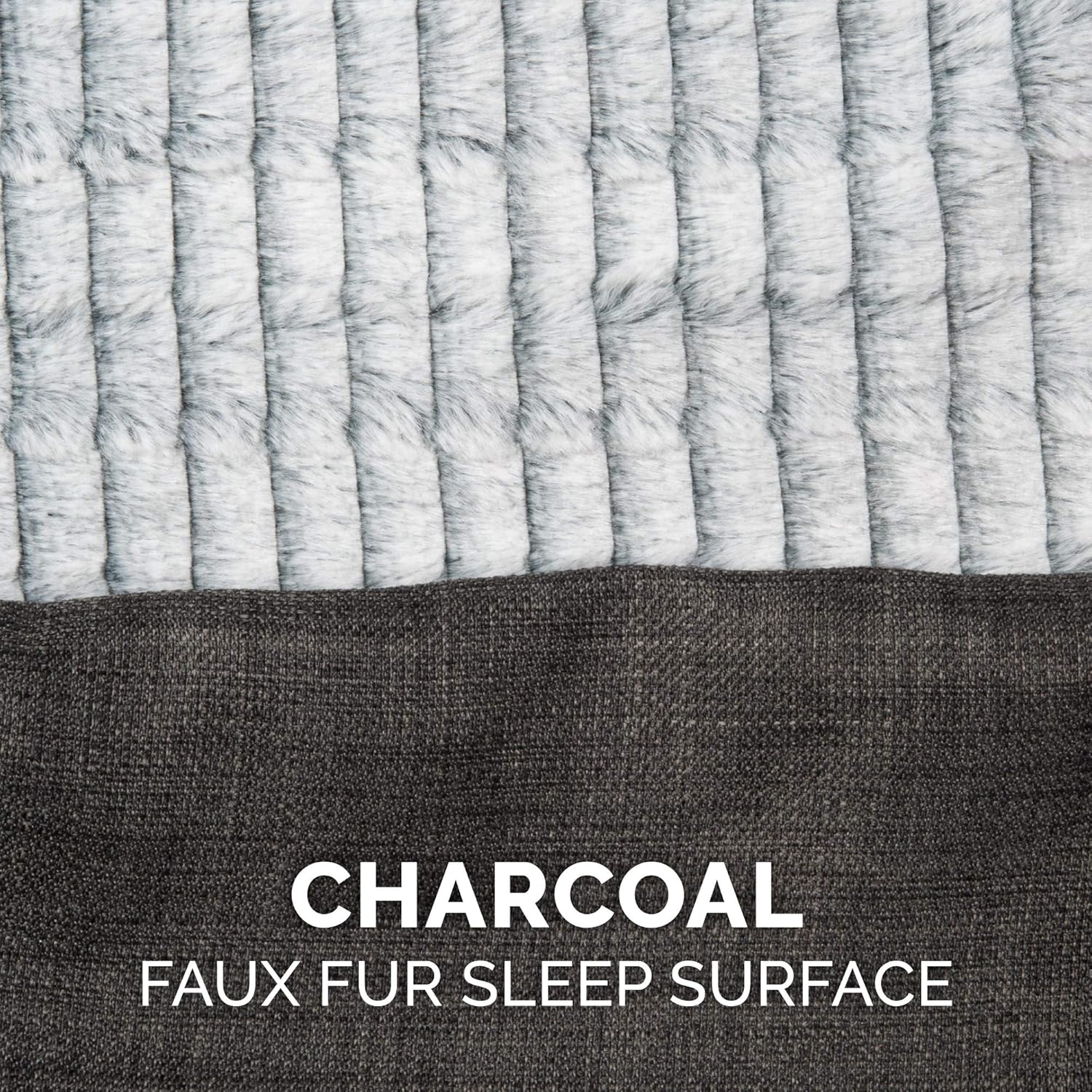 Furhaven XL Orthopedic Dog Bed Luxe Faux Fur & Performance Linen Sofa-Style W/ R